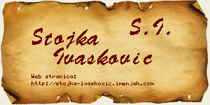 Stojka Ivašković vizit kartica